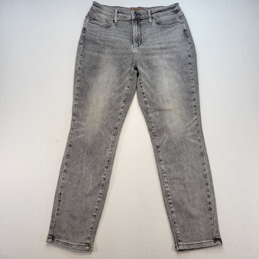 Judy Blue Slim Fit Jeans Womens 13/31 Gray High Rise Tapered Mid Rise Denim